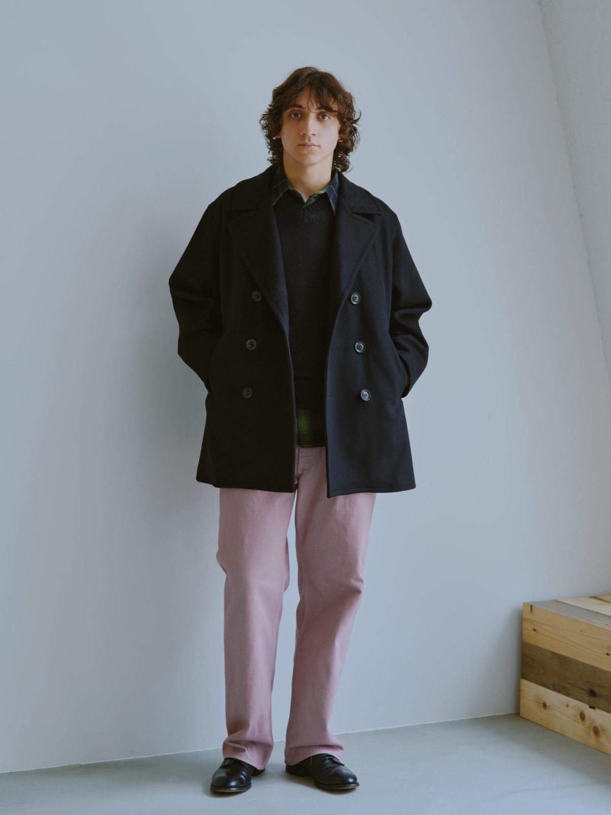 画像3: Riprap "GD COLOR JEANS" WIDE FIT -13.5oz DENIM-　color DUSTY PINK (3)