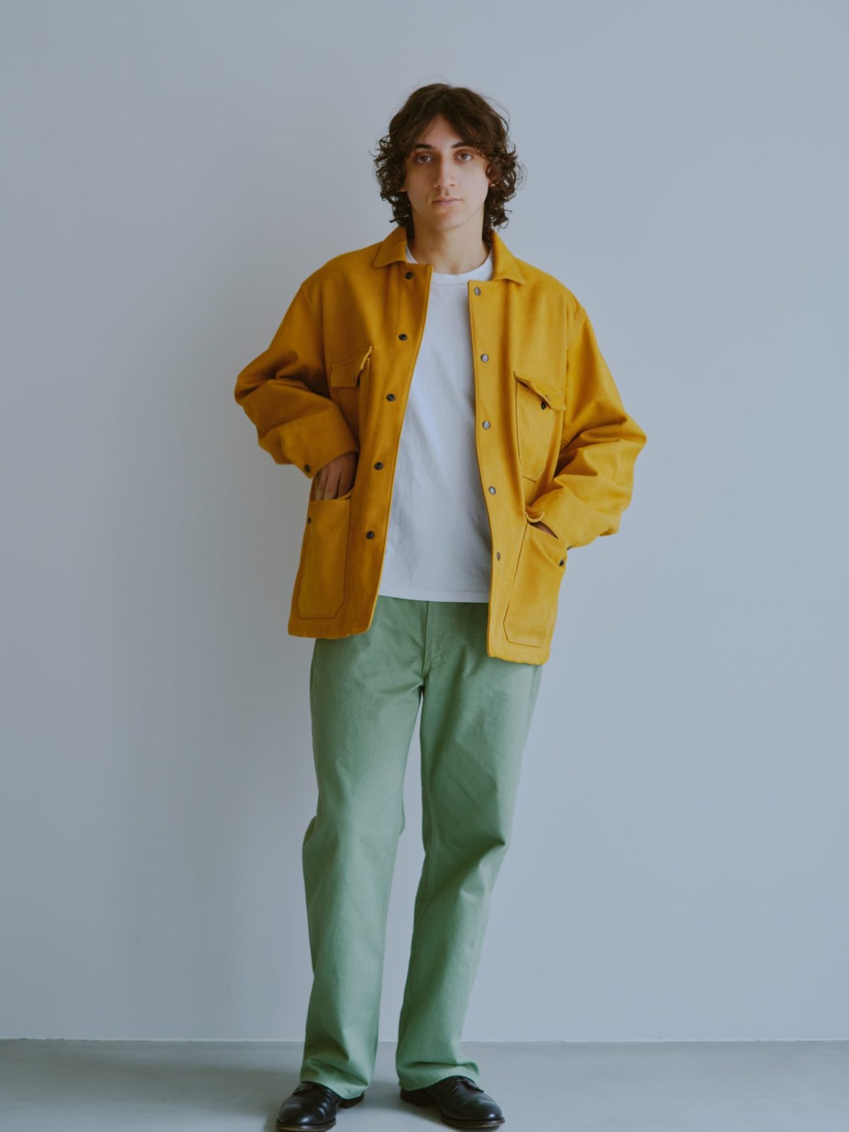 画像3: Riprap "GD COLOR JEANS" WIDE FIT -13.5oz DENIM-　color GRASS GREEN (3)