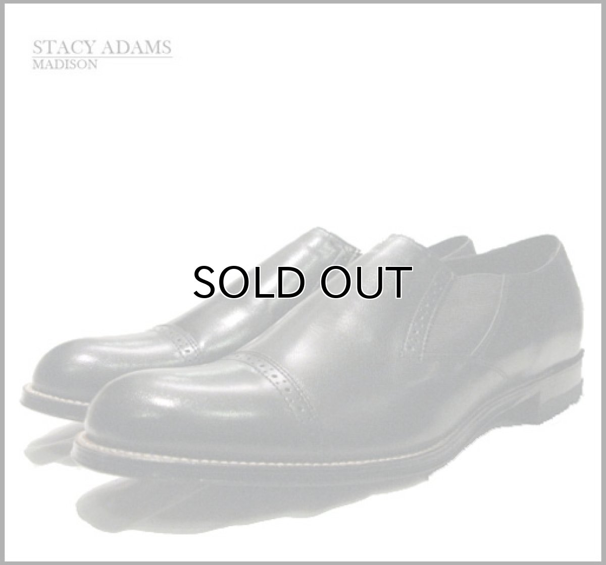 画像1: STACY ADAMS "MADISON SIDE GOA" Leather Shoes BLACK (1)