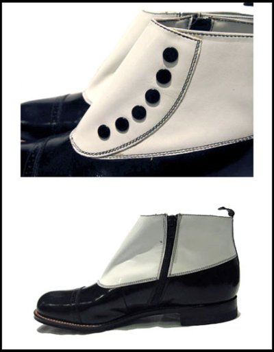 画像2: STACY ADAMS "MADISON" SIDE ZIP Uncle Boots BLACK/WHITE size 8D