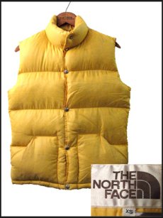 画像1: 1970-80's "THE NORCE FACE" ダウンベスト Yellow size XS 茶タグ (1)