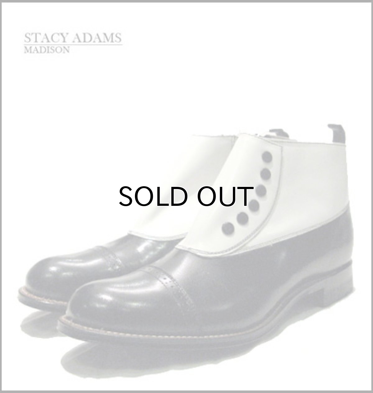 画像1: STACY ADAMS "MADISON" SIDE ZIP Uncle Boots BLACK/WHITE size 8D (1)