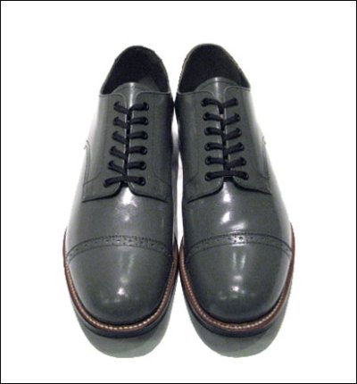画像1: STACY ADAMS "MADISON LOW" Leather Shoes STEAL GREY 9 1/2