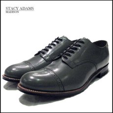 画像1: STACY ADAMS "MADISON LOW" Leather Shoes STEAL GREY 9 1/2 (1)