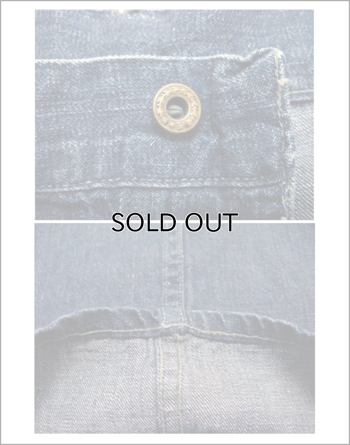 画像3: 1940's "US NAVY" Denim Baker Trousers size w 31 inch 月桂樹ボタン (3)