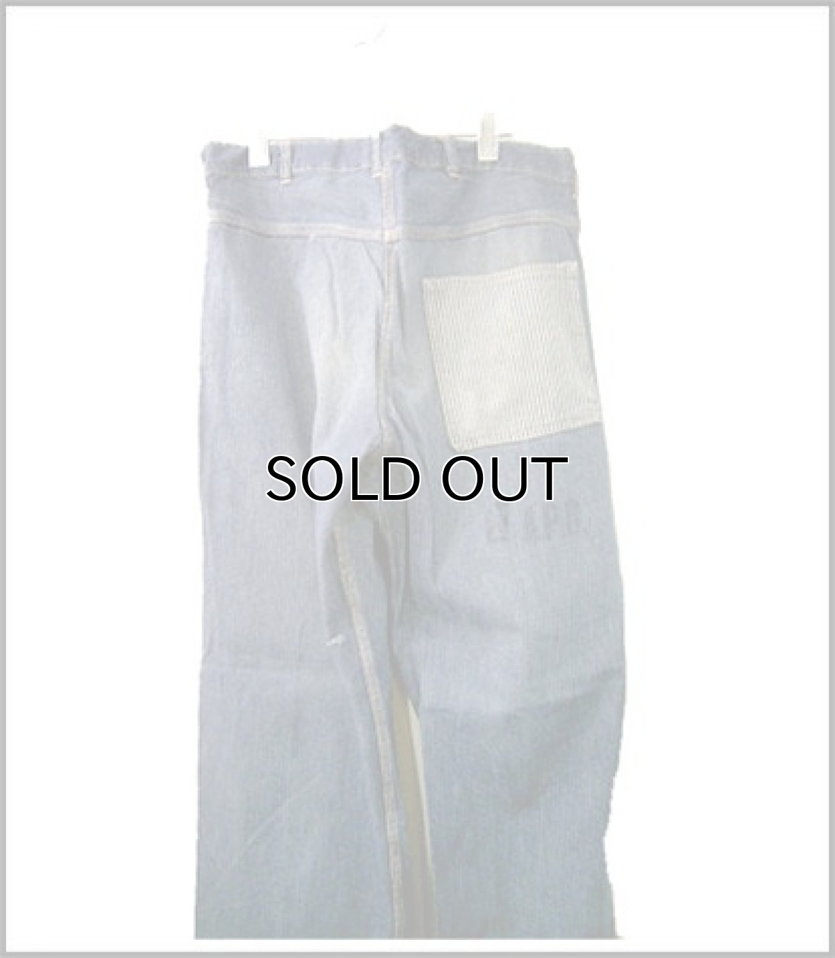 画像3: 1950's "L.A.P.D." Prisoner Denim Trousers size w 33 inch (3)