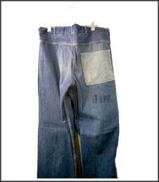 画像3: 1950's "L.A.P.D." Prisoner Denim Trousers size w 33 inch (3)