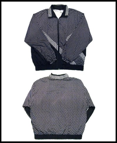 画像1: 1980's "BLAIR BOUTIQUE" Dot / Stripe Nylon Design Jacket　size M