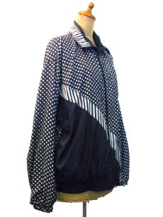 画像4: 1980's "BLAIR BOUTIQUE" Dot / Stripe Nylon Design Jacket　size M (4)