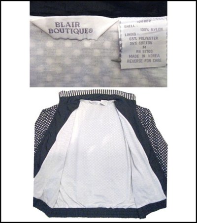 画像2: 1980's "BLAIR BOUTIQUE" Dot / Stripe Nylon Design Jacket　size M