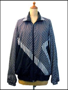 画像1: 1980's "BLAIR BOUTIQUE" Dot / Stripe Nylon Design Jacket　size M (1)