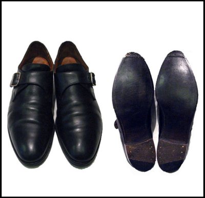 画像1: JHON LOBB PARIS " Fould " Monk Strap Leather Shoes size 8 1/2 D