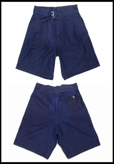 画像1: 1960's Italian Military Gurkha Shorts Navy　w 32 inch