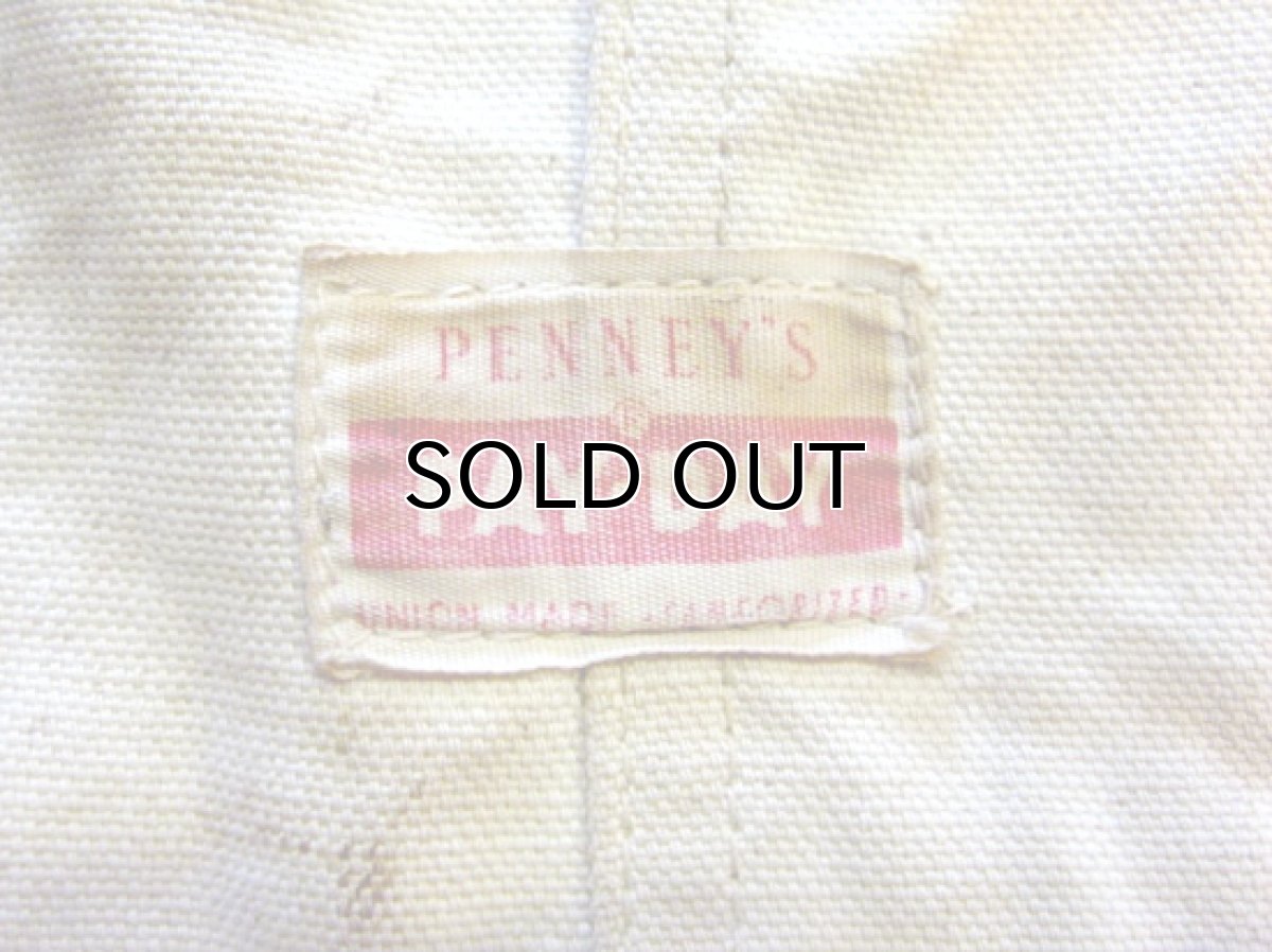 画像3: 1950's PENNEY'S "PAY-DAY" WHITE DUCK Overall with Apron (3)