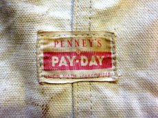 画像3: 1950's PENNEY'S "PAY-DAY" WHITE DUCK Overall with Apron (3)