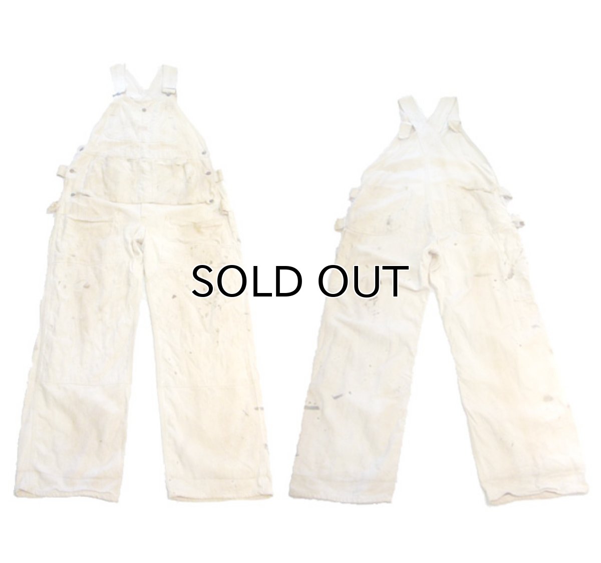 画像4: 1950's PENNEY'S "PAY-DAY" WHITE DUCK Overall with Apron (4)