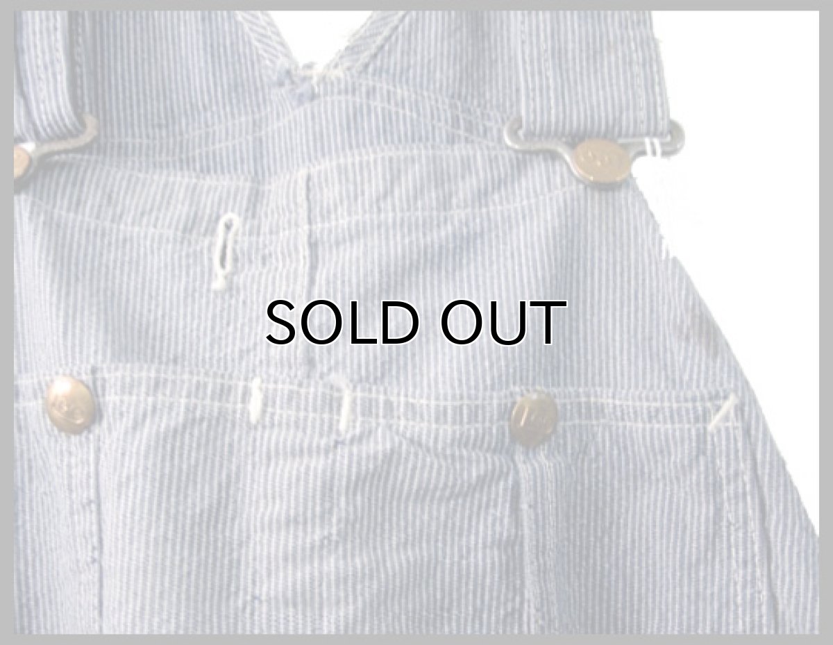 画像3: 1950's "H.D.Lee" Pin Stripe Overall "ロングL ボタン" (3)