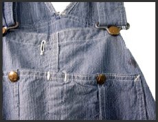 画像3: 1950's "H.D.Lee" Pin Stripe Overall "ロングL ボタン" (3)