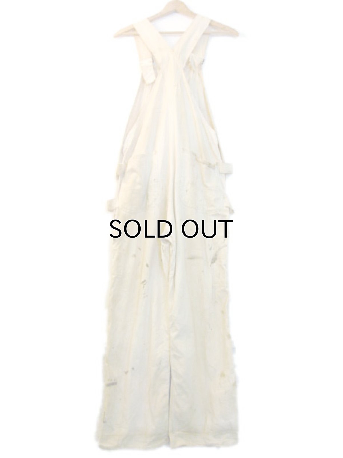 画像2: 1950's PENNEY'S "PAY-DAY" WHITE DUCK Overall with Apron (2)