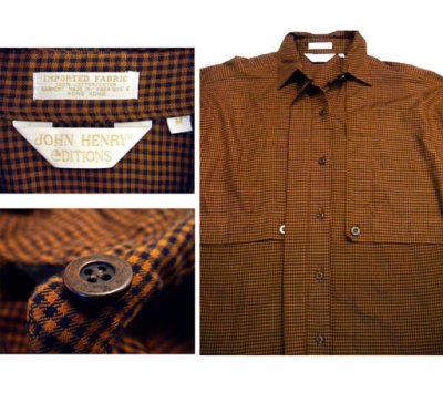 画像3: 1990's~ " JHON HENRY " Design Check Shirts　size L (表記 M)
