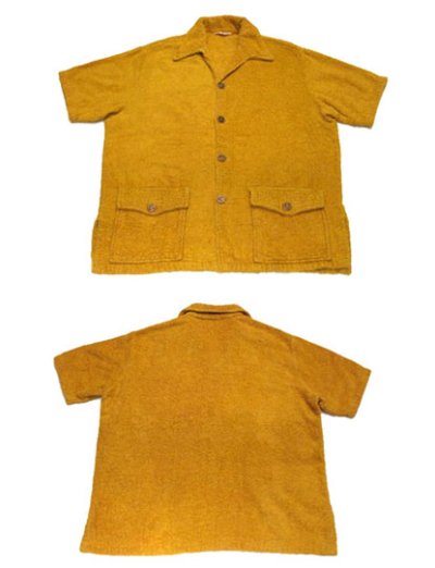 画像1: 1960-70's~ " Jantzen " Cotton Pile Beach Shirts　size L (表記 L)