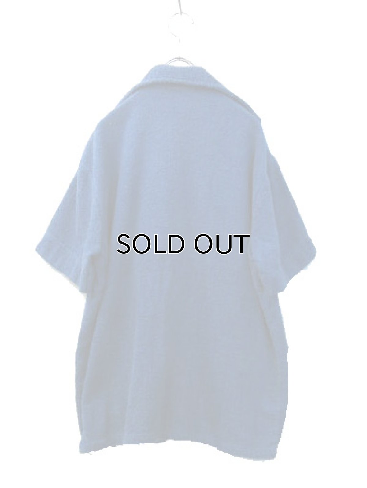 画像2: 1960-70's " Mr.Cabana " Cotton Pile Beach Shirts Blue size M (表記 S) (2)