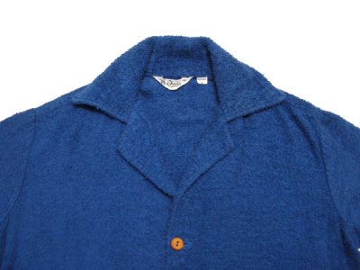 画像3: 1960-70's " Mr.Cabana " Cotton Pile Beach Shirts Blue　size M (表記 S)