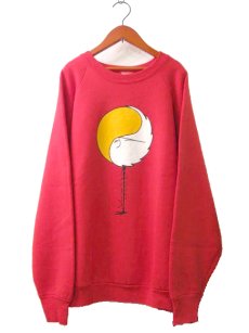 画像1: 1980's "WHITE CRANE TAI CHI CLUB" Print Sweat Shirts 赤　size M (表記L) (1)