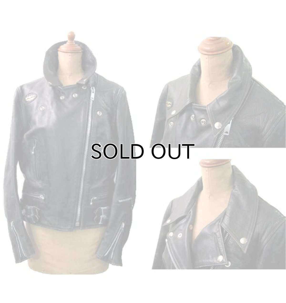 画像2: 1980's Louis Leather " Lightning "Double Riders Jacket　size XS (表記36) (2)