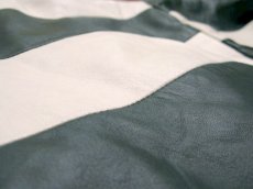 画像5: 1990's "BAGAZIO" Design Leather Pullover Dark Green / White　size XL (表記L) (5)