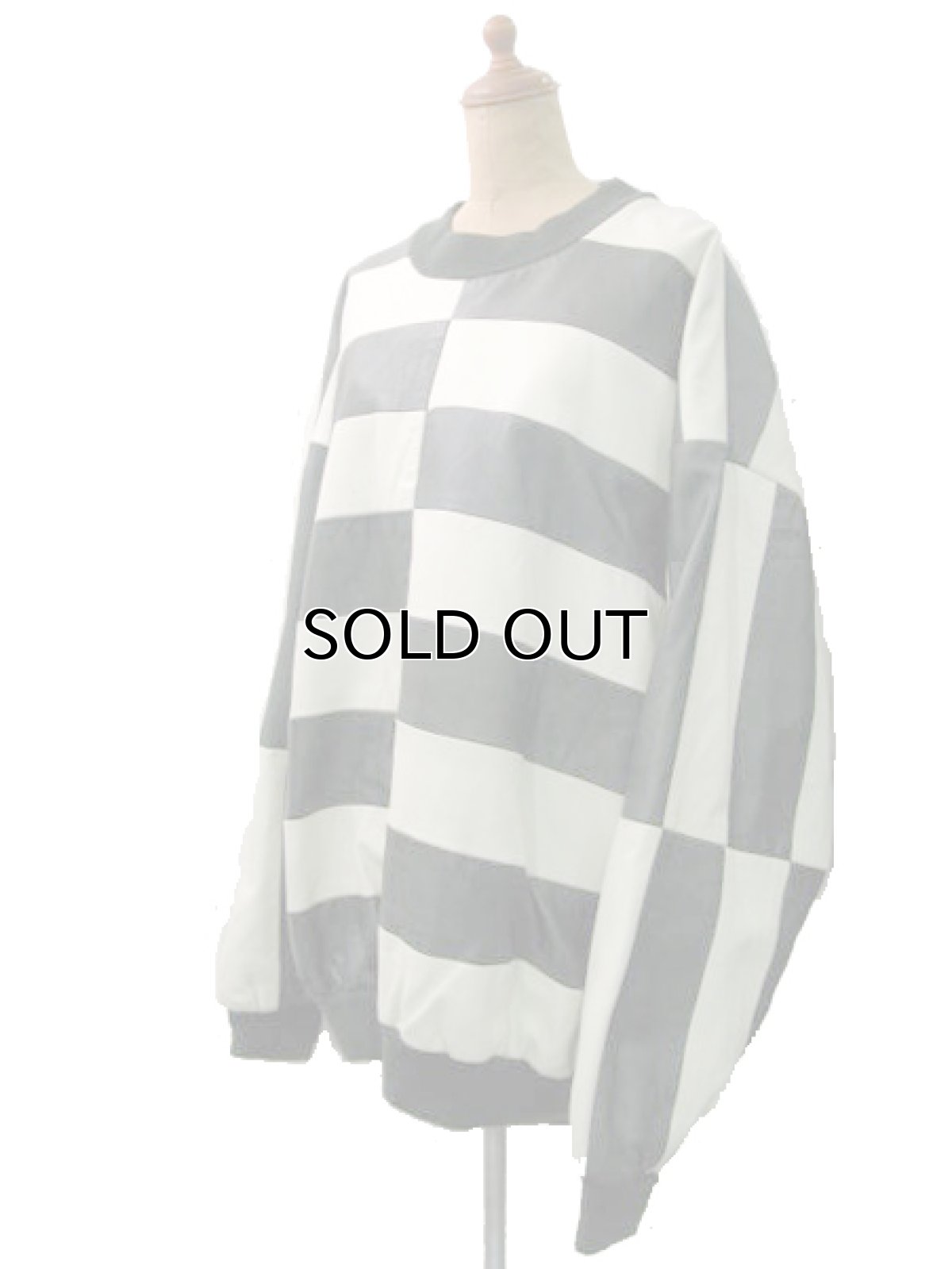 画像2: 1990's "BAGAZIO" Design Leather Pullover Dark Green / White　size XL (表記L) (2)