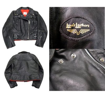 画像1: 1980's Louis Leather " Lightning "Double Riders Jacket　size XS (表記36)