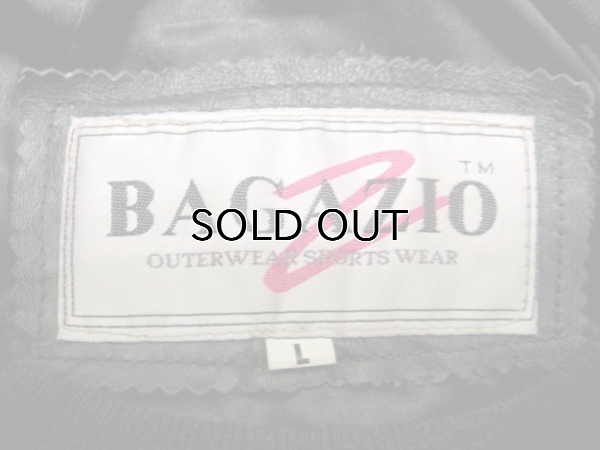 画像4: 1990's "BAGAZIO" Design Leather Pullover Dark Green / White　size XL (表記L) (4)