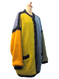 画像3: 1980-90's " YORN BOUTIQUE " Kid Mohair Crazy Color Knit Coat　size Free (表記 M) (3)