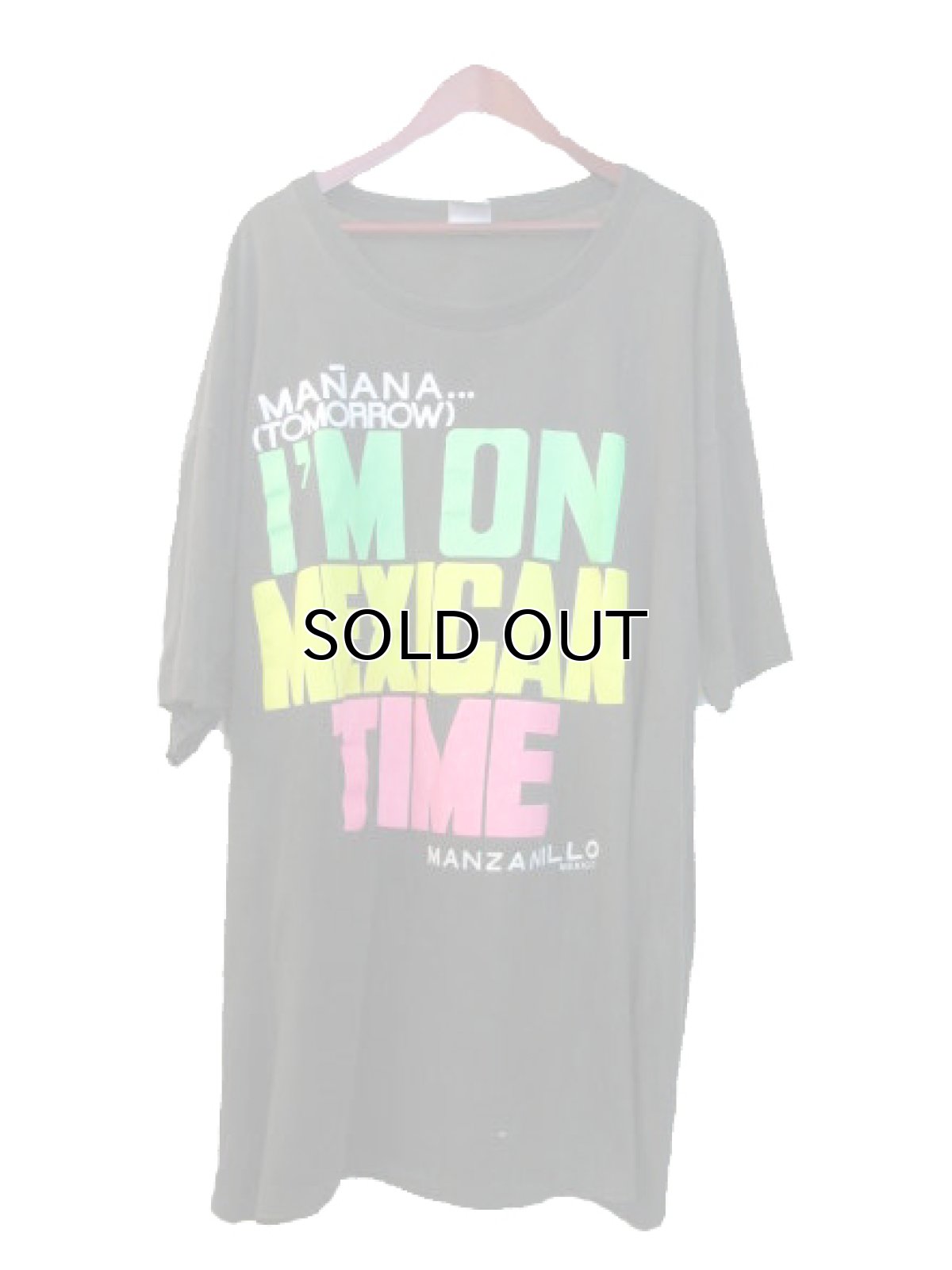 画像1: 1980's "MEXICAN" Neon Print Tee　size L - XL (表記 L) (1)