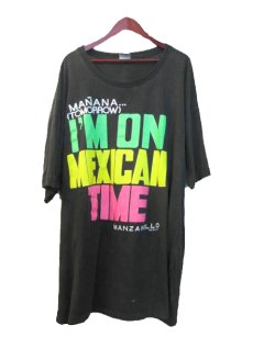 画像1: 1980's "MEXICAN" Neon Print Tee　size L - XL (表記 L) (1)