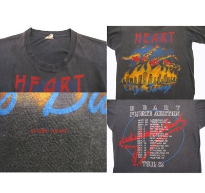 画像2: 1982's "HEART" 82 TOUR Print Tee PAKISTAN Cotton　size XS  (表記 S)