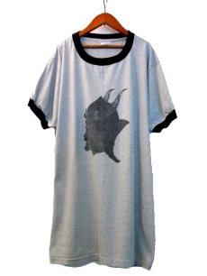 画像1: 1980's "IVY VIKING" Trimt Tee Grey/Black　size L  (表記 不明) (1)