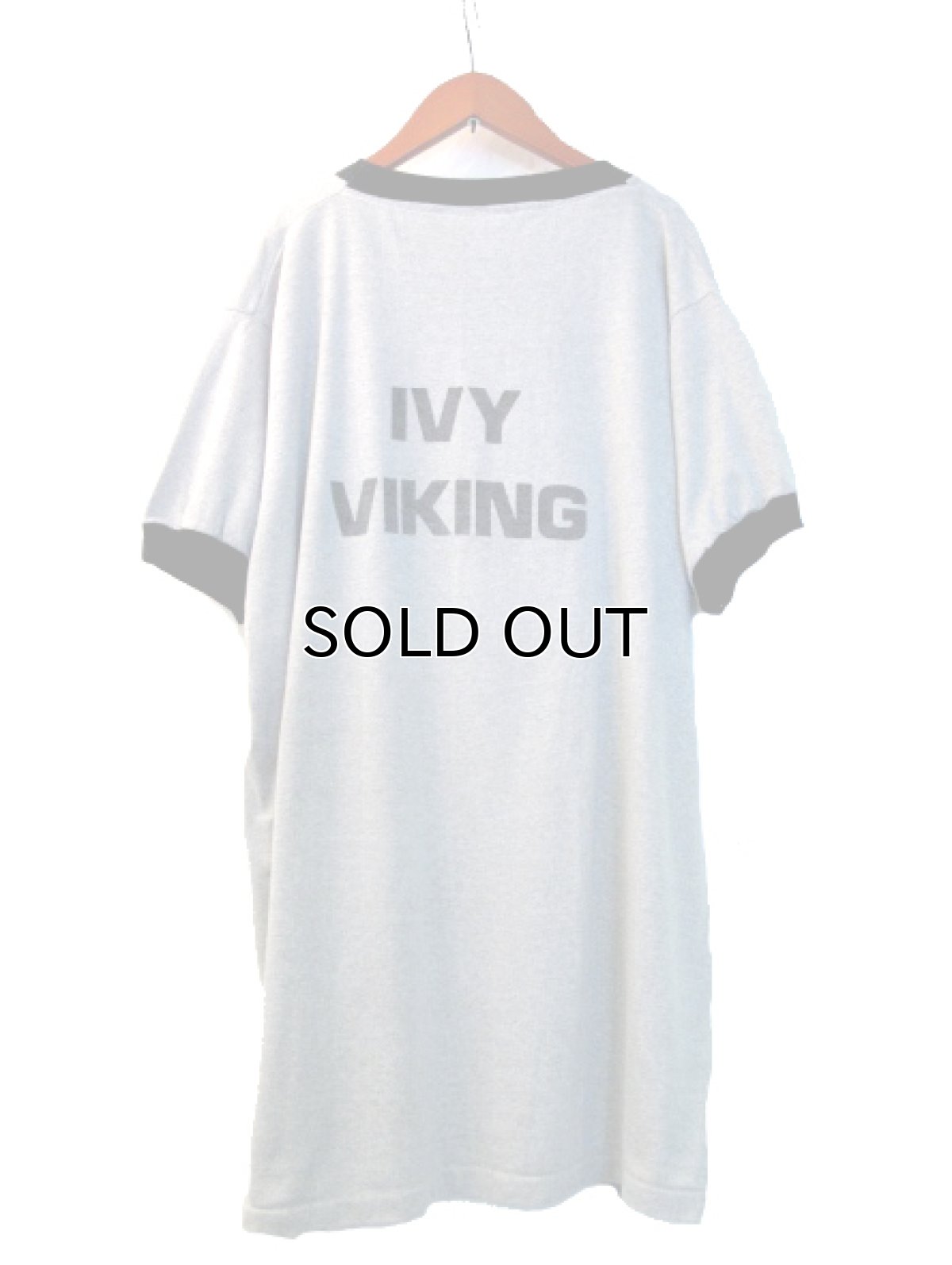 画像2: 1980's "IVY VIKING" Trimt Tee Grey/Black　size L  (表記 不明) (2)