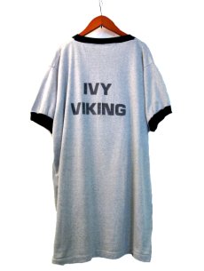 画像2: 1980's "IVY VIKING" Trimt Tee Grey/Black　size L  (表記 不明) (2)