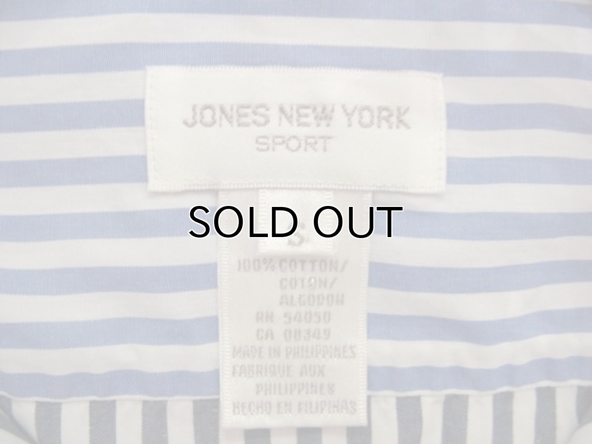 画像4: JONES NEW YORK Crazy Stripe L/S Shirts size S-M (表記 S) (4)