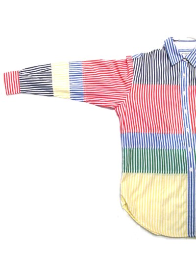 画像3: JONES NEW YORK Crazy Stripe L/S Shirts size S-M (表記 S)