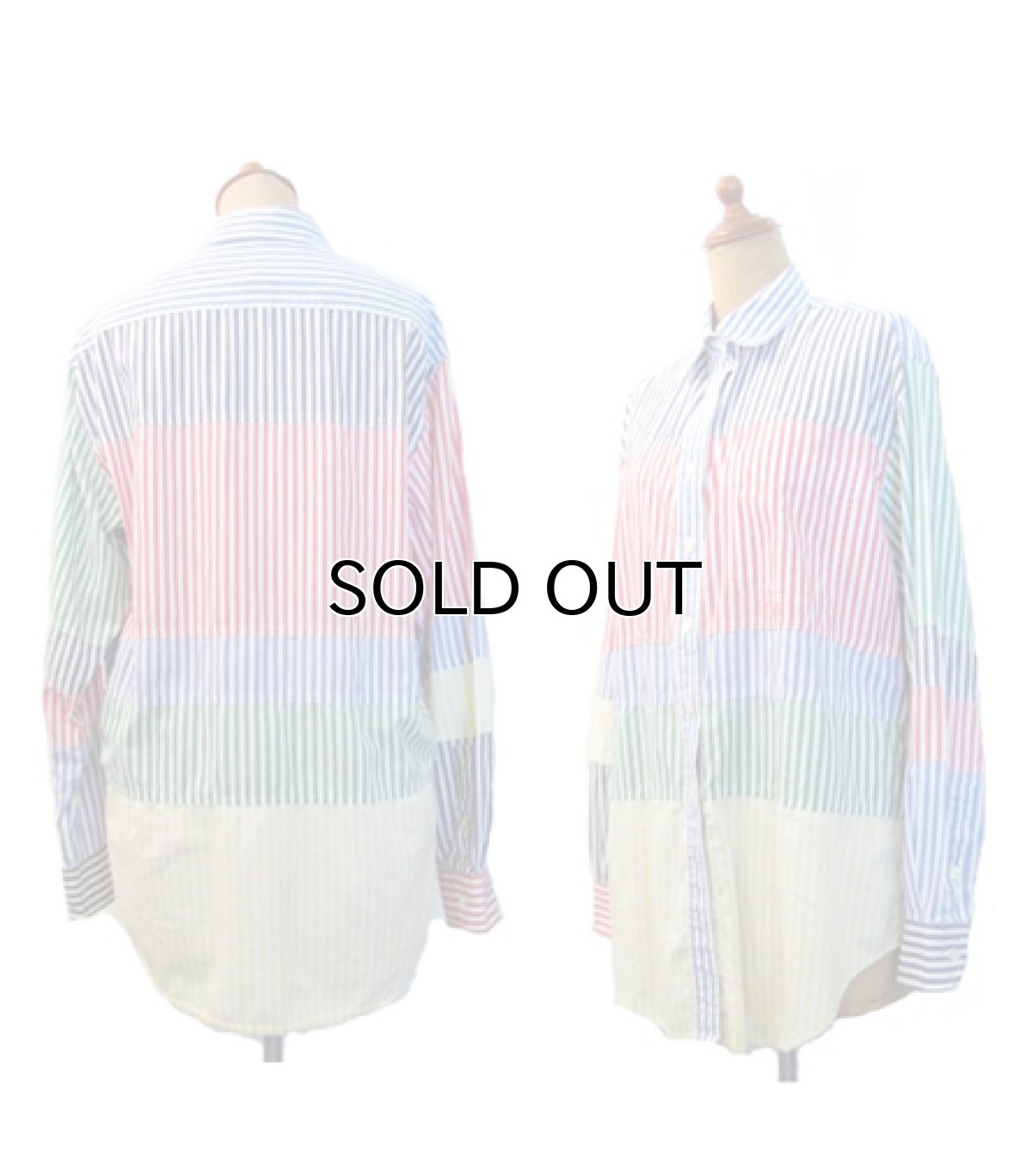 画像2: JONES NEW YORK Crazy Stripe L/S Shirts size S-M (表記 S) (2)