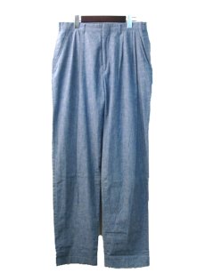 画像1: 1980's Chambray Trousers made in USA　size w 32.5 inch (1)