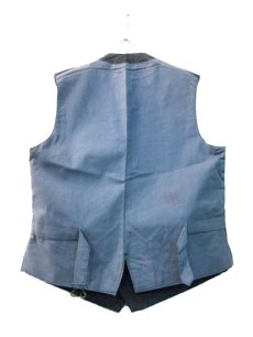 画像2: 1930's French Salt & Pepper GILET Dead Stock　size S - M (表記無し) (2)