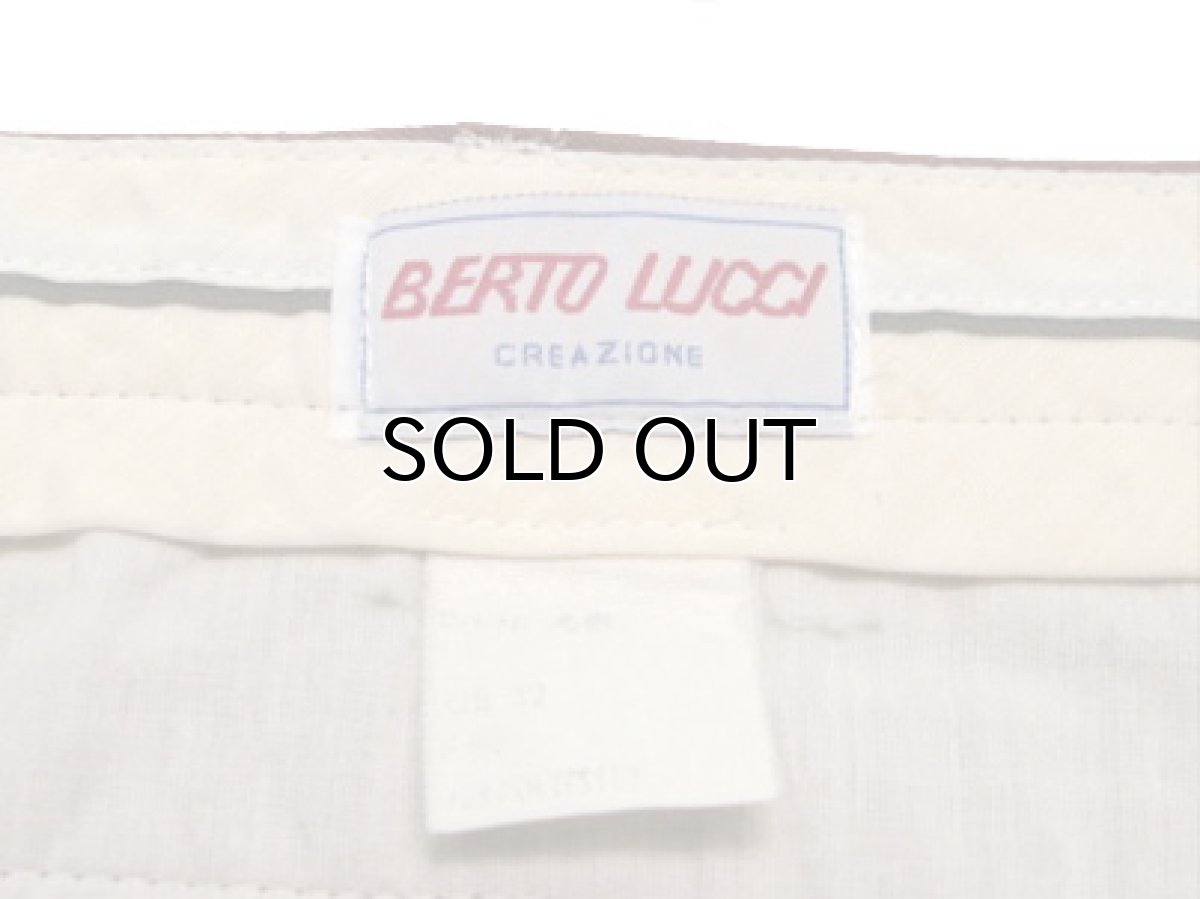 画像3: 1980's "BERTO LUCCI" Two-Tuck Trousers size w 31 inch (3)