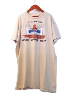 画像1: 1970's "WHO WANT ME" Print Tee 　size L  (表記 XL) (1)