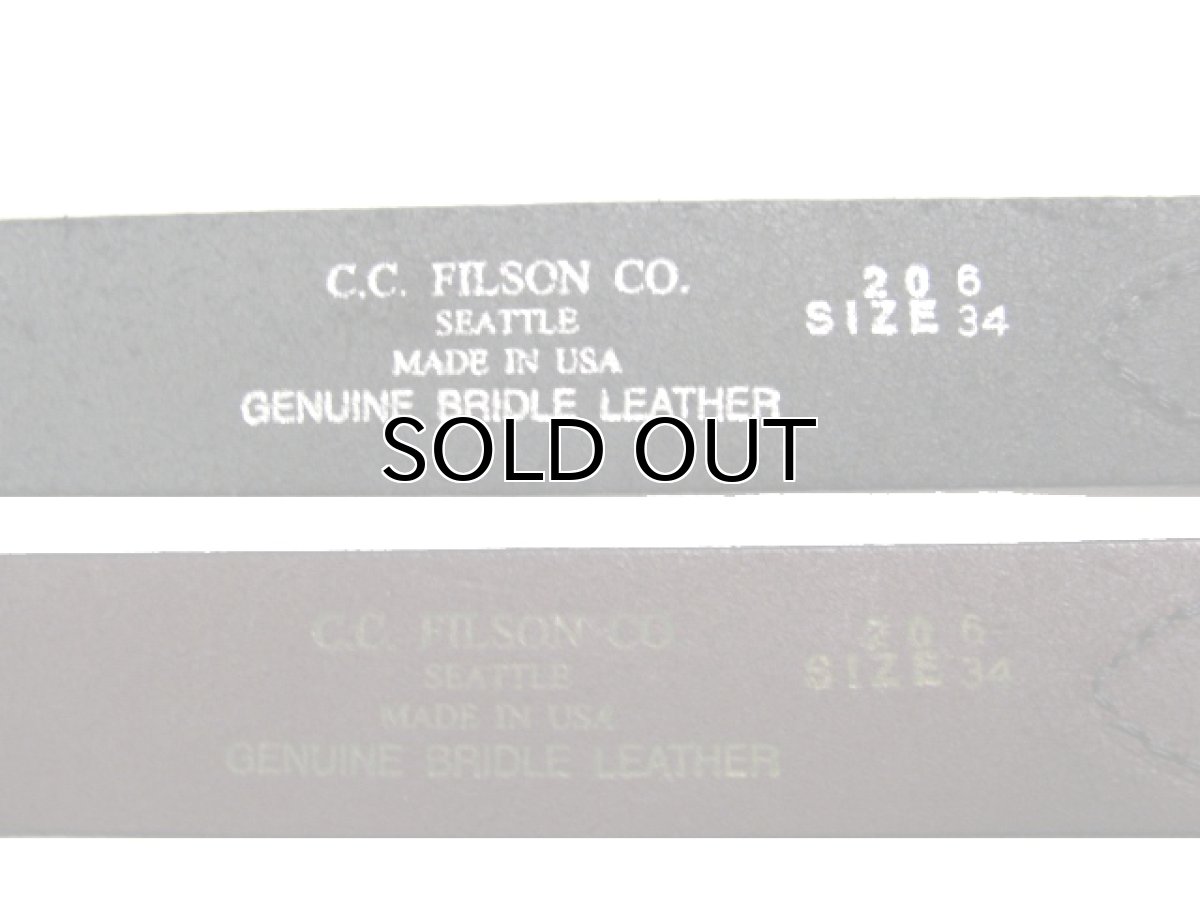 画像4: FILSON Bridle Leather "Ranger Belt"　color : Black　size 34 (4)