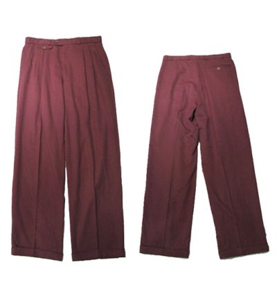 画像1: 1980's "BERTO LUCCI" Two-Tuck Trousers　size w 31 inch