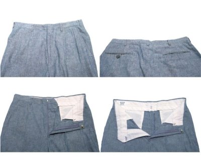 画像2: 1980's Chambray Trousers made in USA　size w 32.5 inch